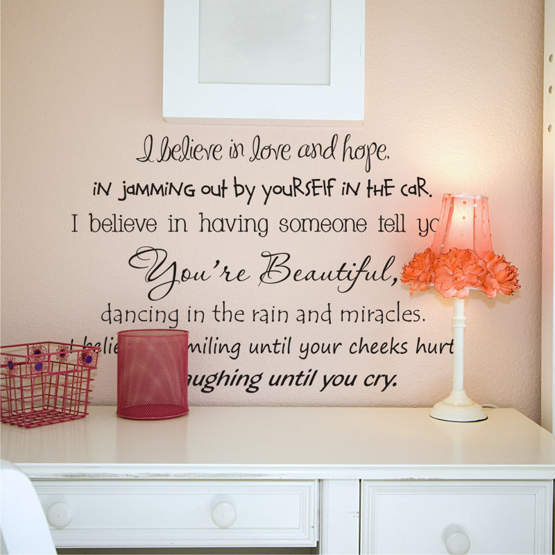 Belvedere Designs LLC I Believe In Love And Hope Wall Quotes™ Decal